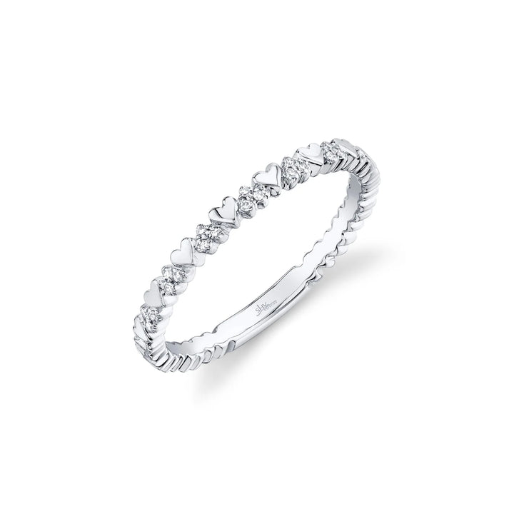.05 TOTAL CARAT WEIGHT DIAMOND HEART BAND IN 14K WHITE GOLD