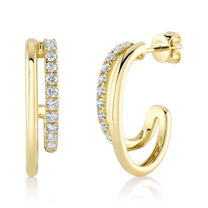 0.58CT DIAMOND EARRING IN 14K YELLOW GOLD