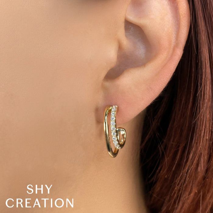 0.58CT DIAMOND EARRING IN 14K YELLOW GOLD