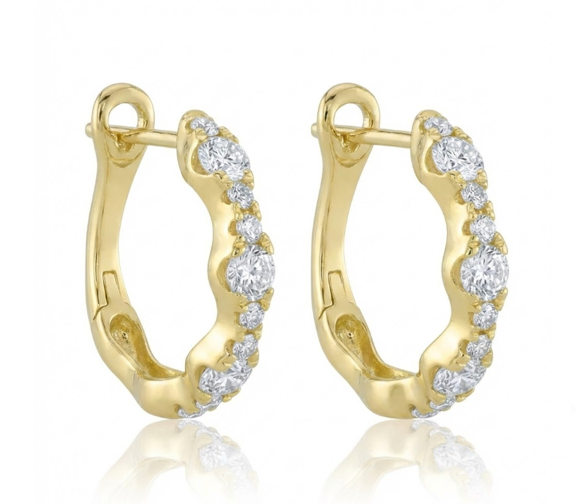 Diamond Hoop Earrings