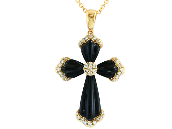 EFFY ONYX CROSS PENDANT 