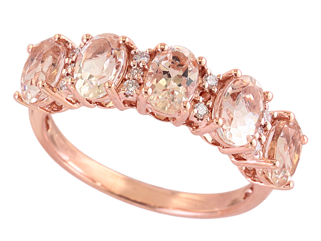 DIAMOND AND MORGANITE BAND 