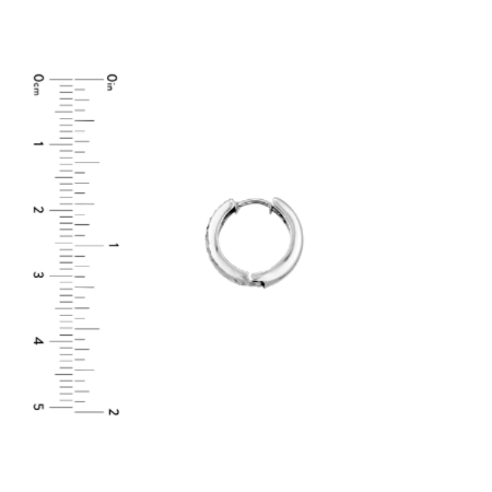 Diamond Cut Hoops in Rhodium-Plated Sterling Silver