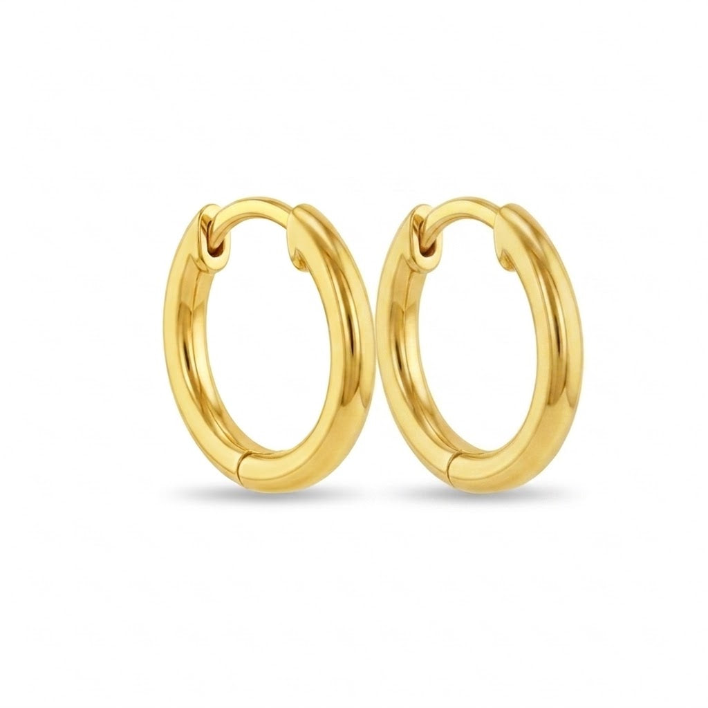 11mm Gold-Plated Sterling Silver Kids Classic Mini Hoop Earrings