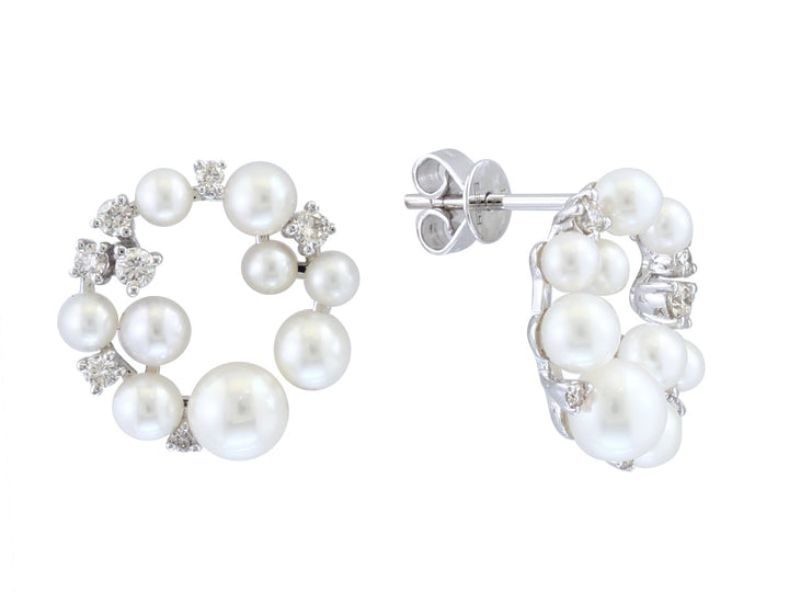 DIAMOND PEARL EARRINGS