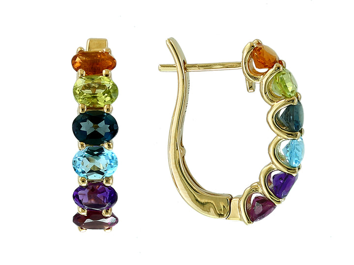 RAINBOW HOOP EARRINGS