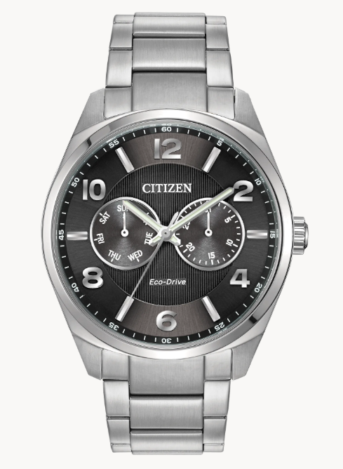 A modern classic rediscovered with this analog day/date dress timepiece.