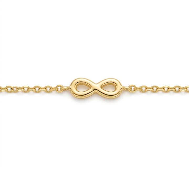 Kids Infinity Bracelet | Sterling Silver & 14K Yellow Gold-Plated | Adjustable 5–6 Inches | GP-02-00230 - Brownee Jewelers