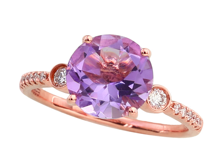 EFFY ROSE GOLD PURPLE AMETHYST RING