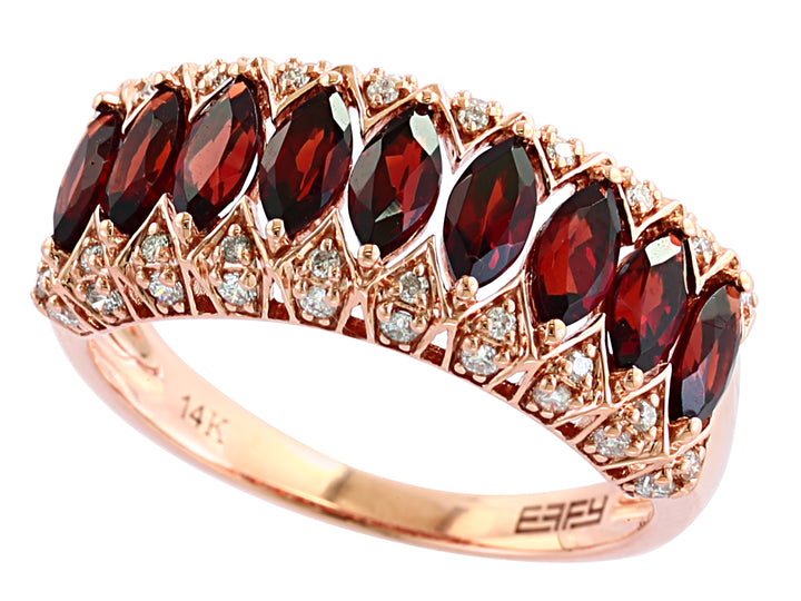 EFFY GARNET AND DIAMOND RIGHT HAND RING 