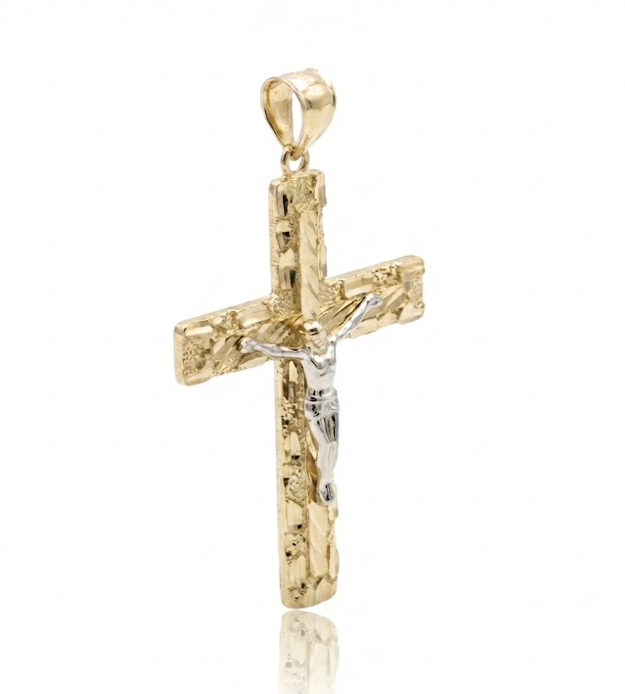10K Two-Tone Gold Crucifix Pendant | Classic - Brownee Jewelers