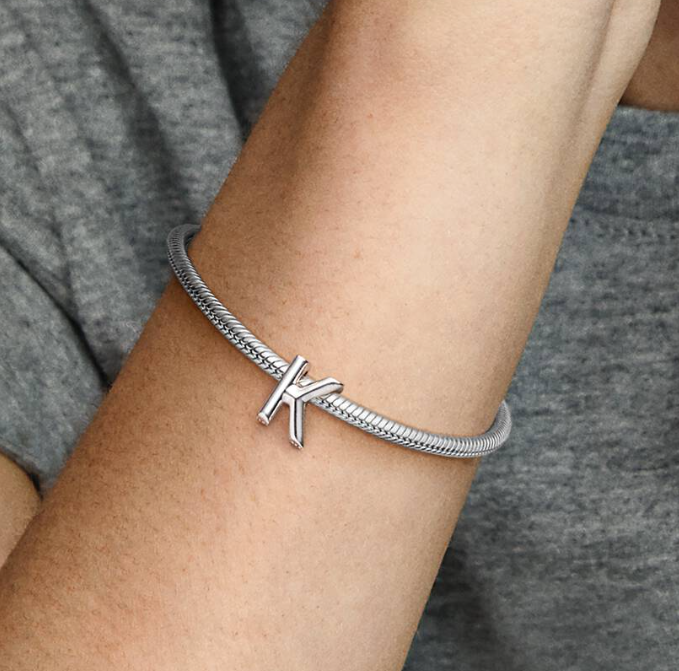 Pandora Letter K Alphabet Charm in Sterling Silver