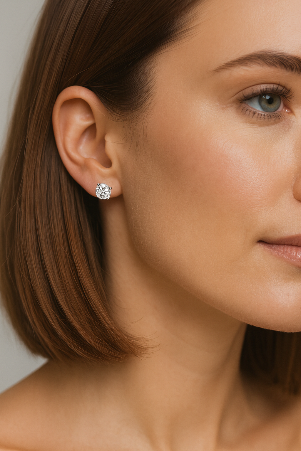 14K White Gold 2.00ct Lab-Grown Diamond Stud Earrings (4-Prong). Timeless, brilliant, and made for everyday luxury. - 5356334086 - Brownee Jewelers