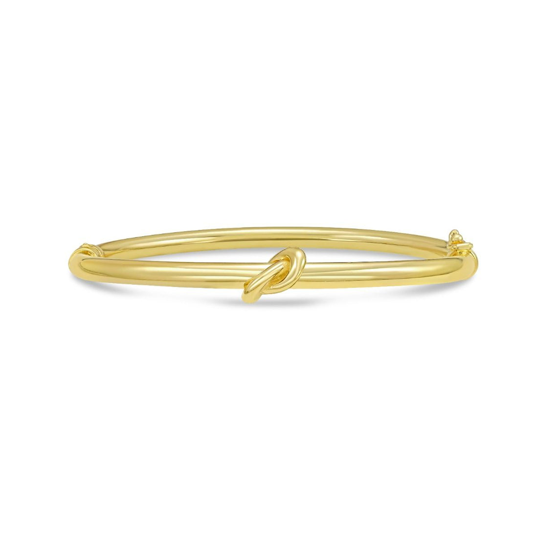 Gold-Plated Stainless Steel Knot 7.25 Inch Bangle Bracelet