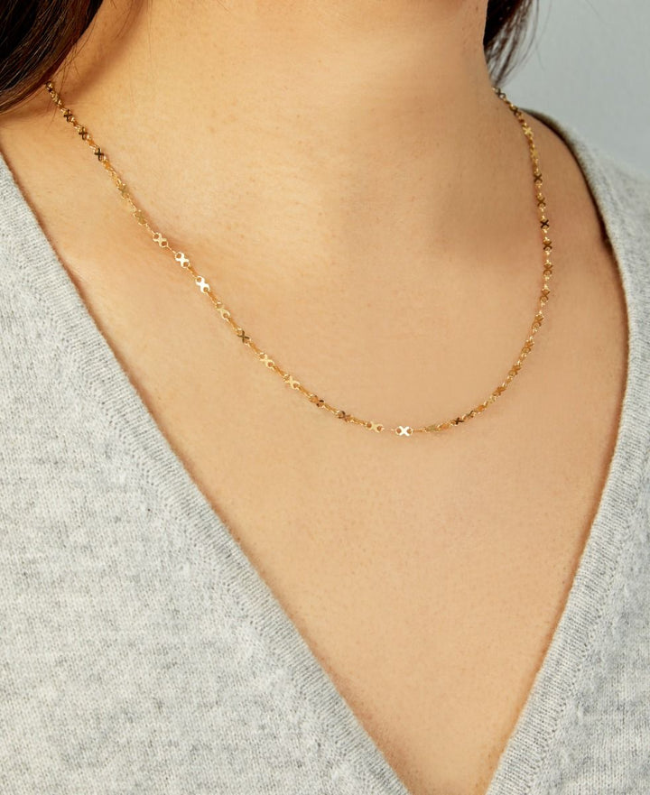 Large Infinity Link Necklace | 14K Yellow Gold | 18 Inch | Lobster Clasp | C19158-18 - Brownee Jewelers