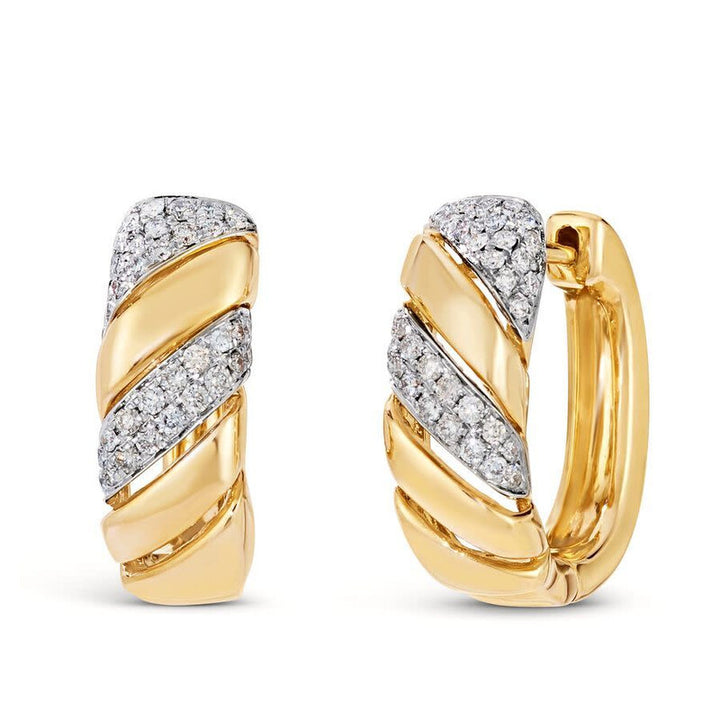 Le Vian® 14K Honey Gold™ Earrings with 1/3 cts. Vanilla Diamonds® Elevate your everyday style with these luxurious Le Vian® earrings, crafted in rich 14K Honey Gold™ and designed with Le Vian’s signature twisted silhouette
