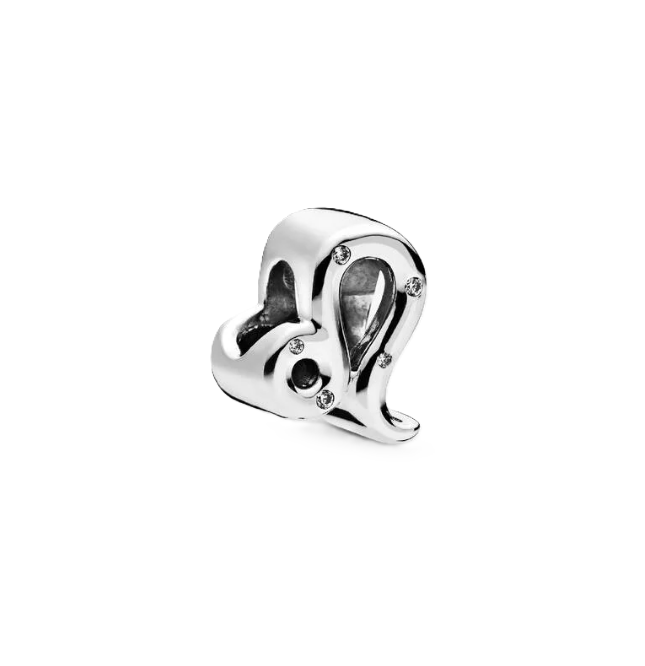 Pandora Leo Zodiac Charm in Sterling Silver with Clear Cubic Zirconia
