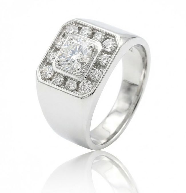 Lab-Grown Diamond Cluster Ring