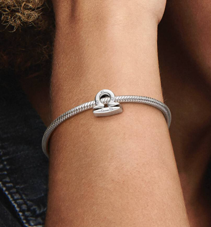 Pandora | Libra Zodiac Charm | Sterling Silver | Clear Cubic Zirconia | 798424C01 - Brownee Jewelers