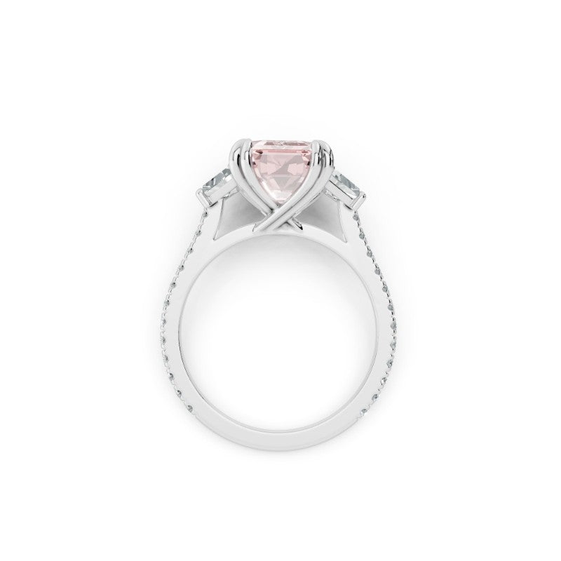 Pink Emerald-Cut Lab-Grown Diamond Ring