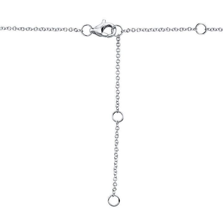 SHY CREATION | 0.17 CTW DIAMOND PAVE KITE NECKLACE | 14K WHITE GOLD | SC55001716 - Brownee Jewelers