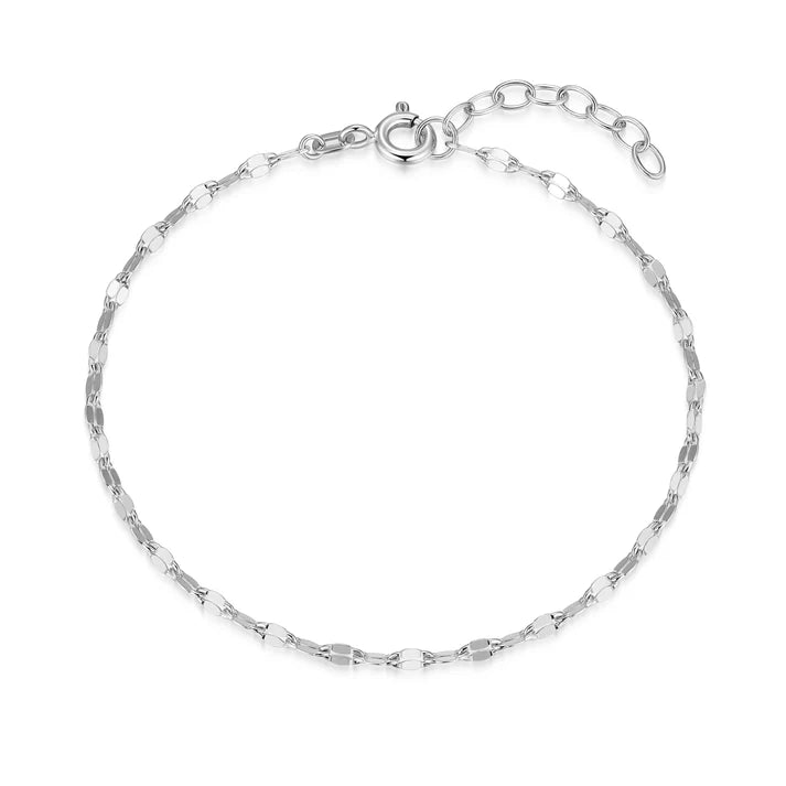 Fancy Lumachina Oval Link Bracelet | Rhodium-Plated Stainless Steel | 6.5"+1" Adjustable Bracelet | R1AE1WA01Q-00LAQ00 - Brownee Jewelers