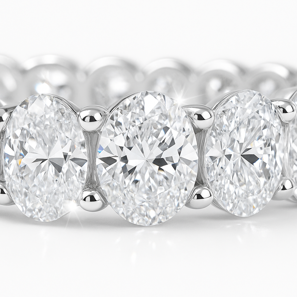 Lab Grown Oval Diamond Tennis Bracelet 