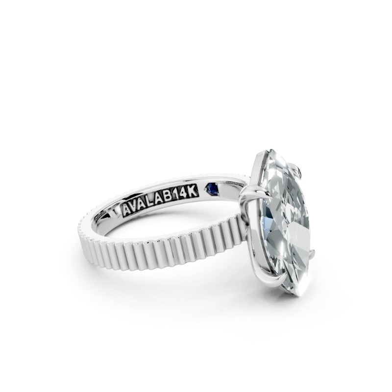 Marquise-Cut Lab-Grown Diamond Engagement Ring