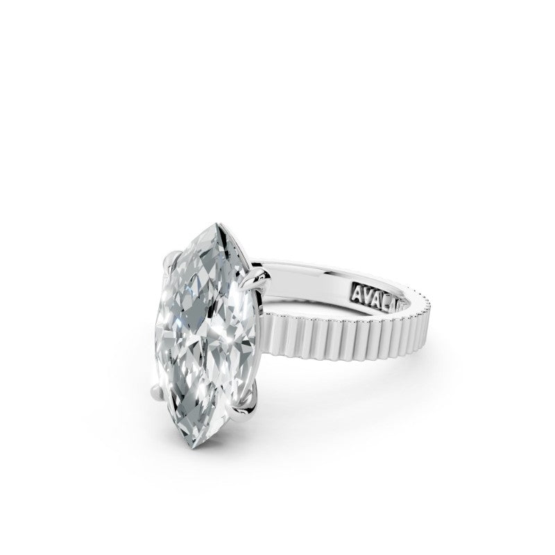 Marquise-Cut Lab-Grown Diamond Engagement Ring