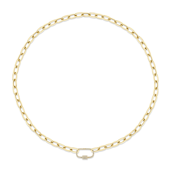 0.23 TOTAL CARAT WEIGHT DIAMOND PAPER CLIP LINK NECKLACE IN 14K YELLOW GOLD