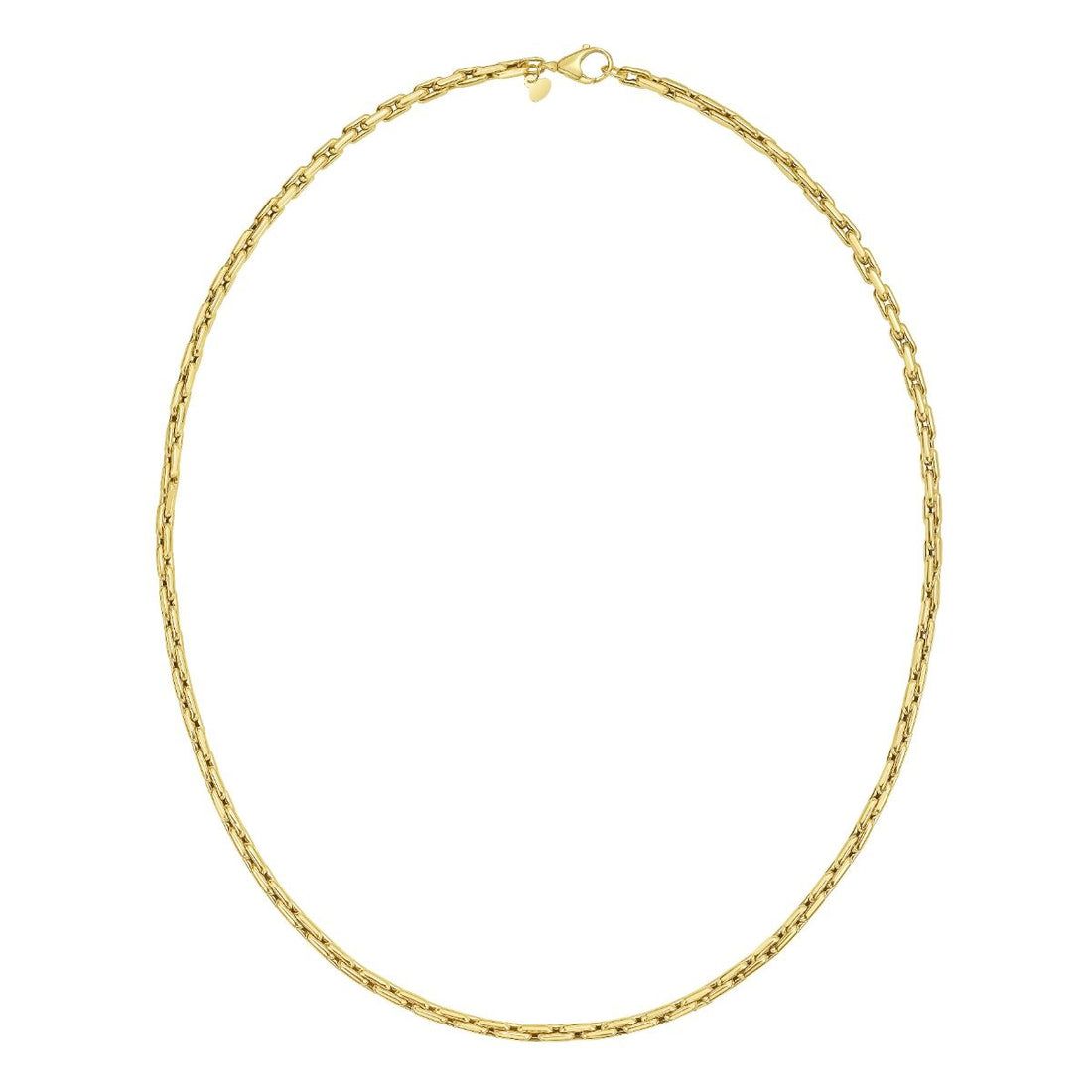 Royal Chain 20 Inch Length 14K Yellow Gold Puff Venetian Link Necklace 