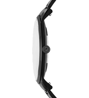 Minimalist Slim Three-Hand Watch | Fossil | Black Stainless Steel | Black Dial | 22mm Bracelet - Brownee Jewelers