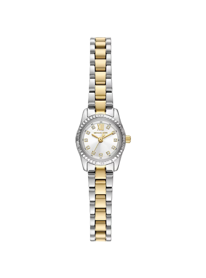 Micro Lexington Pavé Two-Tone Watch | Two-Tone Stainless Steel | 13mm Case | Crystal Index Dial - Brownee Jewelers