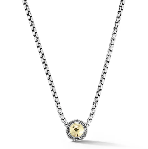Sterling Silver & 14kt yellow gold necklace 