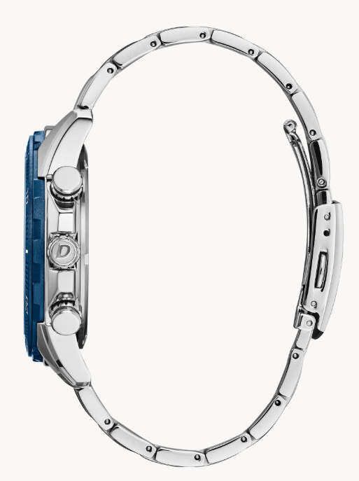 Citizen Sport Casual | Eco-Drive Watch | Stainless Steel | Navy Blue Dial | Stainless Steel Bracelet | Chronograph | AT2440-51L - Brownee Jewelers