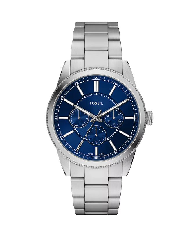 Pearson Multifunction Watch | Fossil | Stainless Steel | Blue Dial | 22mm Bracelet - Brownee Jewelers