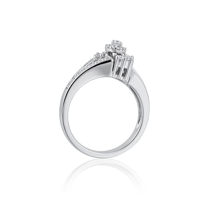 MARQUISE DIAMOND HALO BRIDAL SET | 14K WHITE GOLD | 3249380754W-01 - Brownee Jewelers