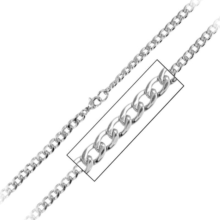 4.8mm Round Curb Chain 24"