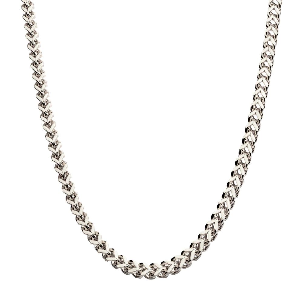 4mm Steel Franco Chain Necklace 22"