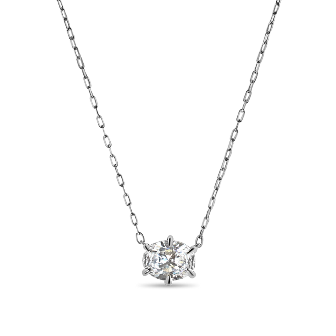 Oval Diamond Pendant