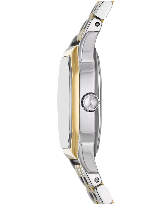 Harlow Three-Hand Watch | Fossil | Two-Tone Stainless Steel | Octagonal Case | Cream Dial - Brownee Jewelers