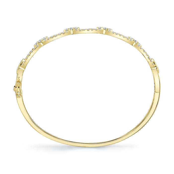 SHY CREATION KATE | 1.19CT DIAMOND LINK BANGLE | 14K YELLOW GOLD | SC55012131ZS - Brownee Jewelers