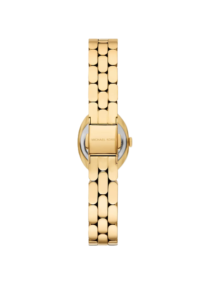 Petite Maude Watch | Michael Kors | Stainless Steel | 20.5mm x 25.5mm Gold-Tone Case | Elegant Oval Design - Brownee Jewelers