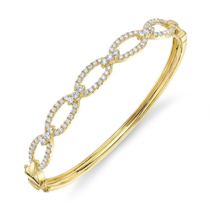 SHY CREATION KATE | 1.19CT DIAMOND LINK BANGLE | 14K YELLOW GOLD | SC55012131ZS - Brownee Jewelers