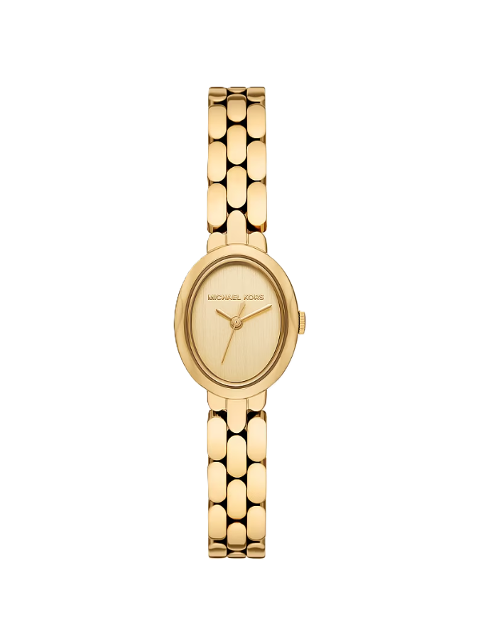 Petite Maude Watch | Michael Kors | Stainless Steel | 20.5mm x 25.5mm Gold-Tone Case | Elegant Oval Design - Brownee Jewelers