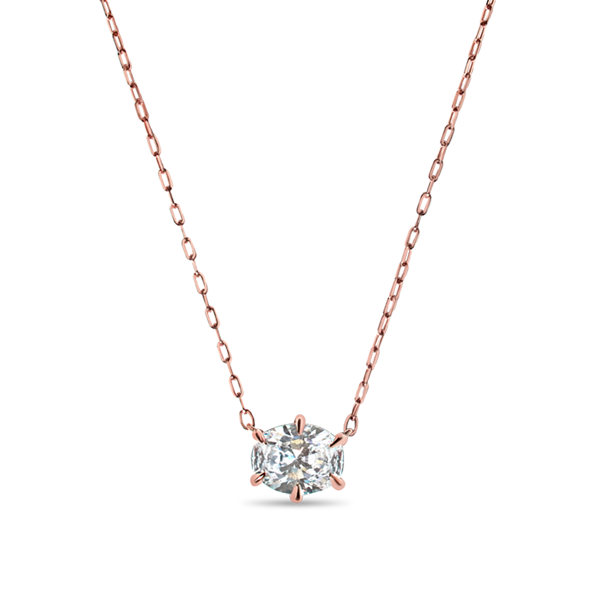 Oval Diamond Pendant