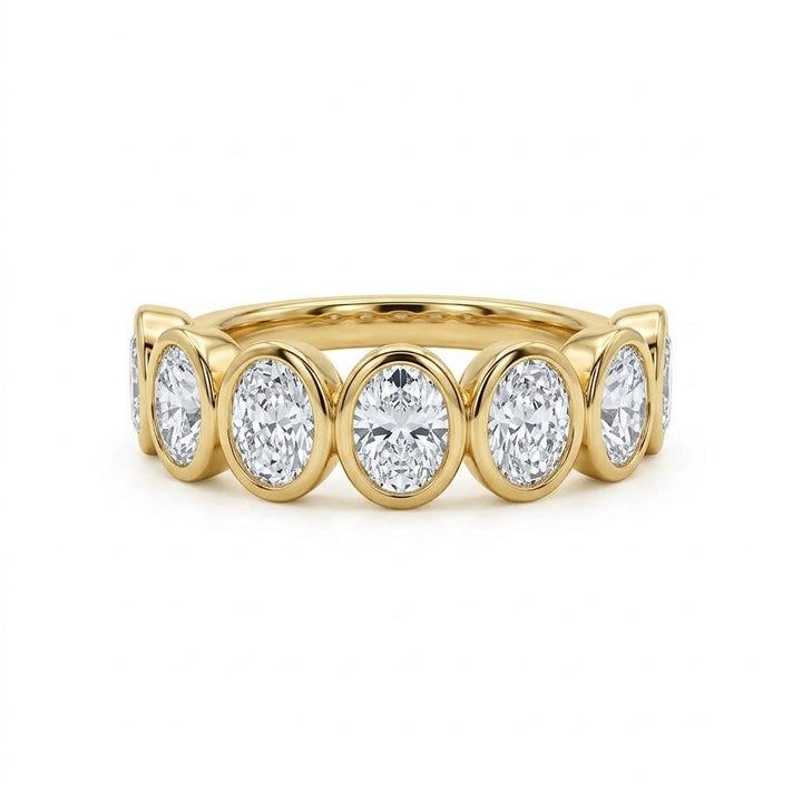 OVAL LAB-GROWN DIAMOND BAND | 14K YELLOW GOLD | LGDRVR09871GY60 - Brownee Jewelers