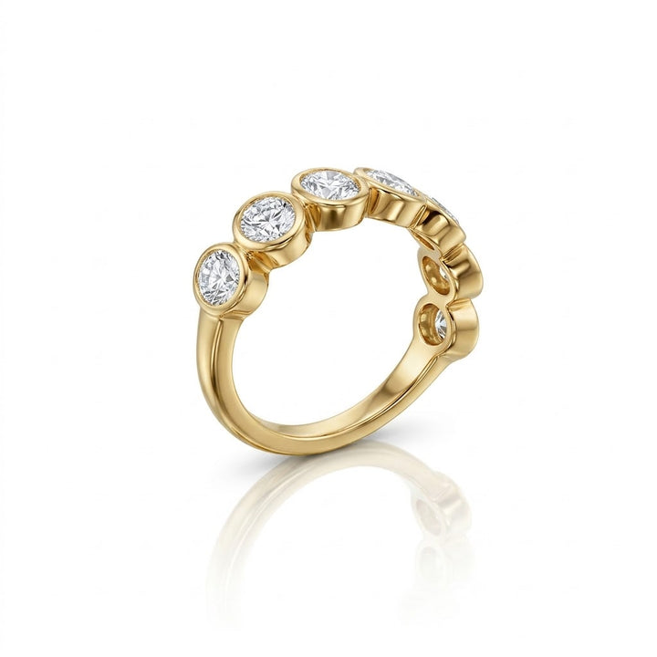 OVAL LAB-GROWN DIAMOND BAND | 14K YELLOW GOLD | LGDRVR09871GY60 - Brownee Jewelers