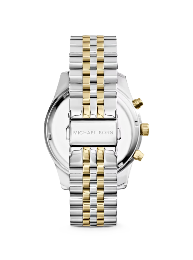 Oversized Lexington Watch | Michael Kors | Two-Tone Stainless Steel | Chronograph Movement | Gold & Silver-Tone Design - Brownee Jewelers