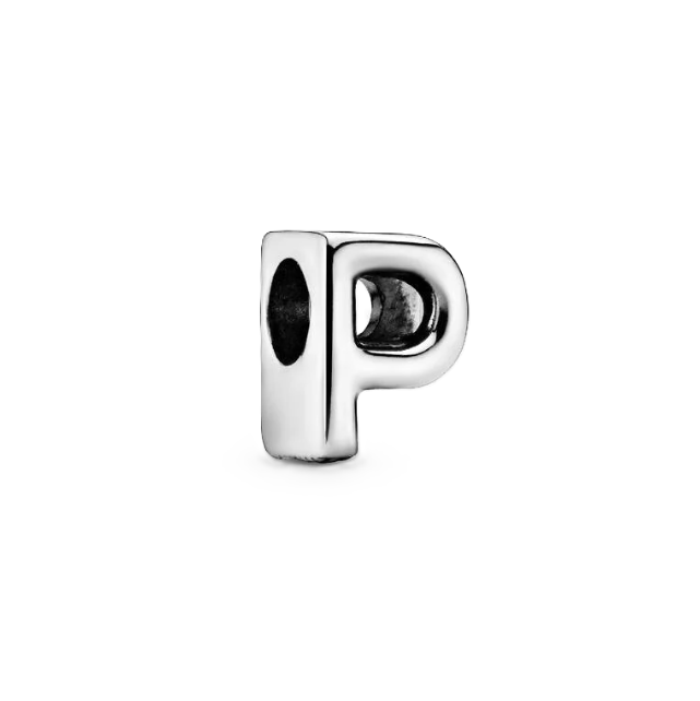 Pandora Letter P Alphabet Charm in Sterling Silver